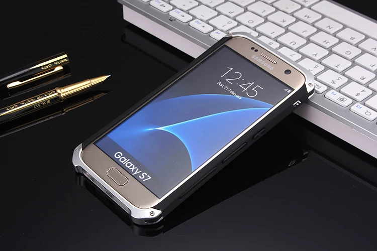 Чехол для samsung Galaxy S7 с алюминиевой металлической рамкой, Пластиковая Задняя крышка для S7 Capa Fundas Coque