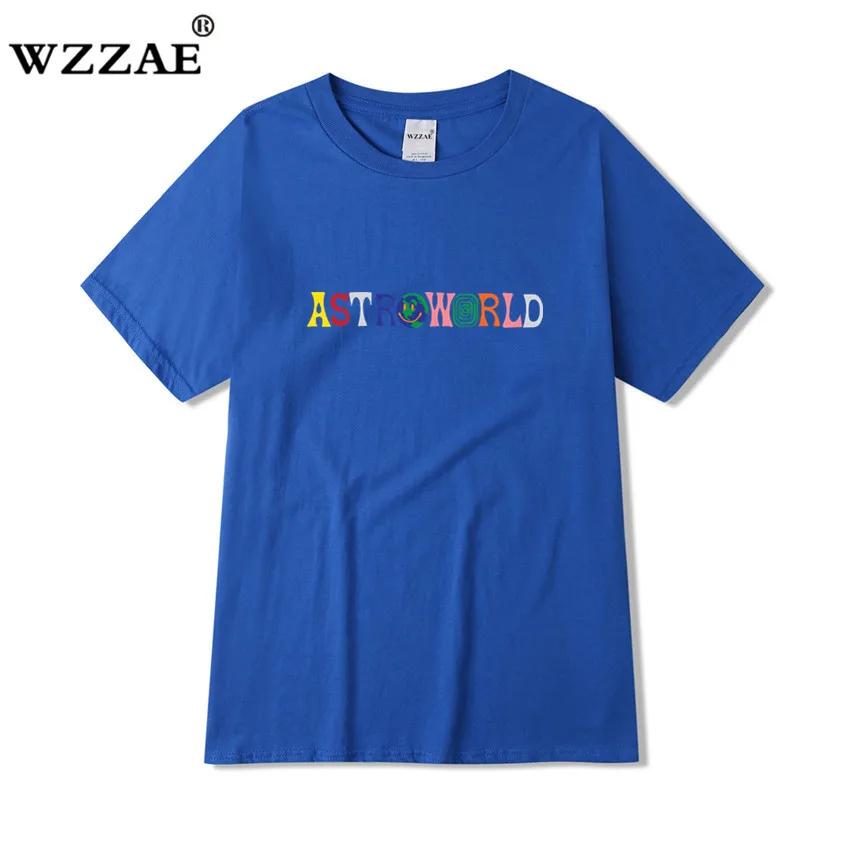 Трэвиса Скотта AstroWorld Tour футболка для мужчин и женщин 1:1 Трэвиса Скотта футболки Топы Футболки Уличная Хип-хоп kanye ASTROWORLD футболка