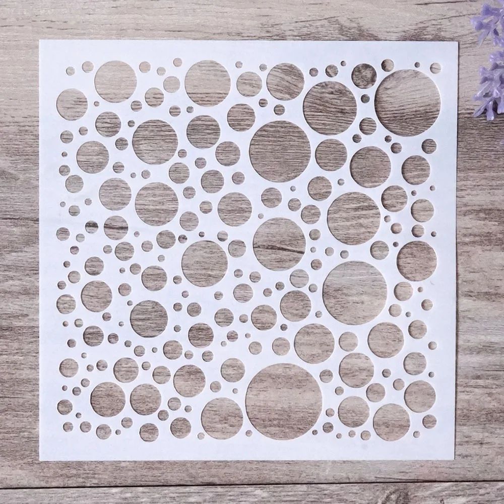 

13 cm Polka Dot Bubble DIY Painting Stencil for Scrapbooking Stamping Album Decorative Embossing Paper Cards Christmas Gifts