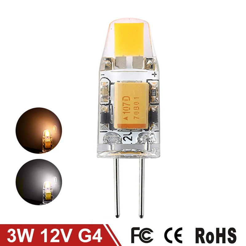 Goodland Mini G4 светодиодный светильник 3 Вт 6 Вт AC/DC 12 В с регулируемой яркостью COB светодиодный G4 лампочка 360 Угол луча заменить галогенные лампы люстры