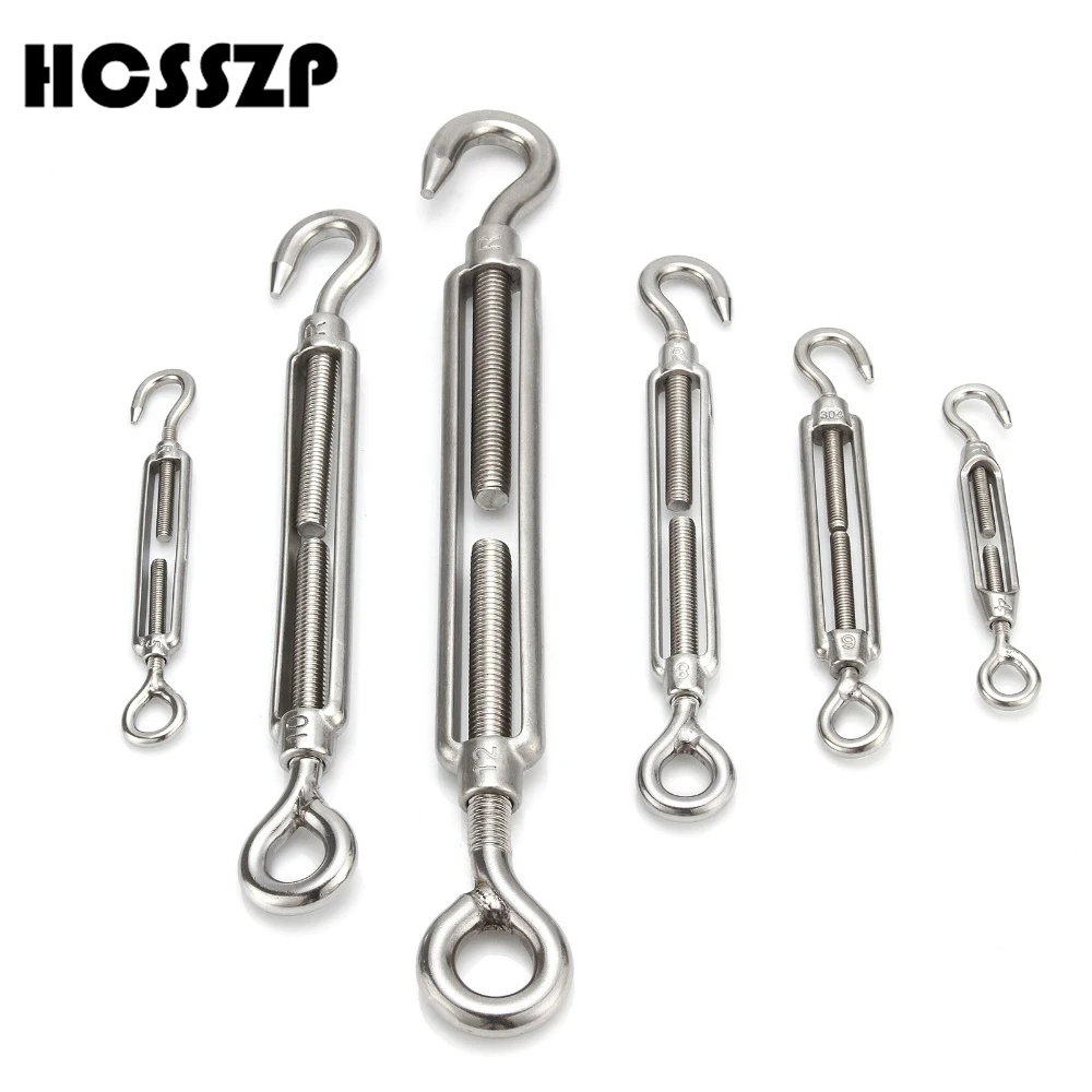 HCSSZP M4/M5/M6/M8/M10/M12 из нержавеющей стали 304 регулируемый крючок для такелажа и