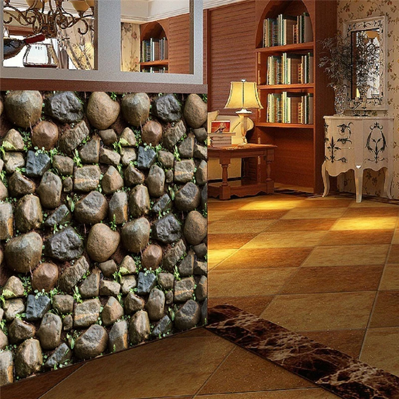 3D обои кирпичный камень деревенский эффект самостоятельно наклейки на стену
