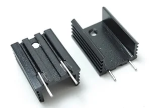 Радиатор для транзисторов TO-220, 781, 7805, 2 контакта, черный, 20 шт.