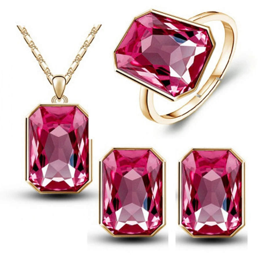 2016 рождественские подарки королева бренд свадебный Кристалл Квадратный Кулон