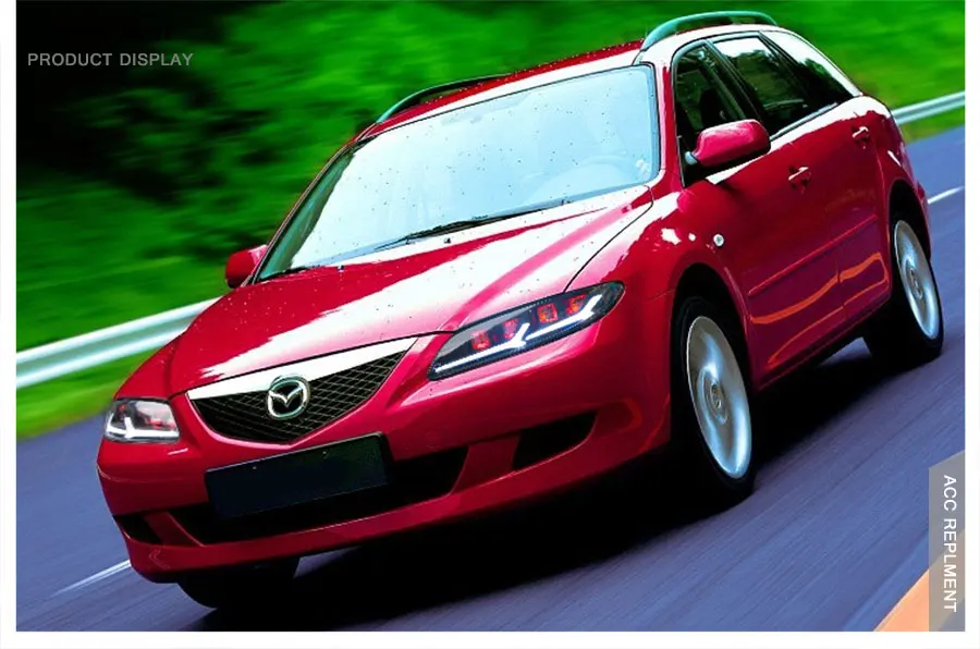 2 шт. светодиодный фары для Mazda 6 Atenza 2003-2008 светодиодный автомобильный фонарь ангельские глазки светодиодный комплект противотуманных фар Светодиодный дневные ходовые огни