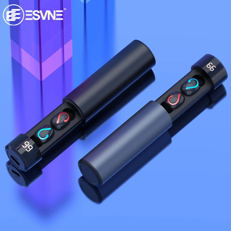ESVNE TWS 5 0 Bluetooth беспроводные наушники Спортивные для телефона Стереонаушники