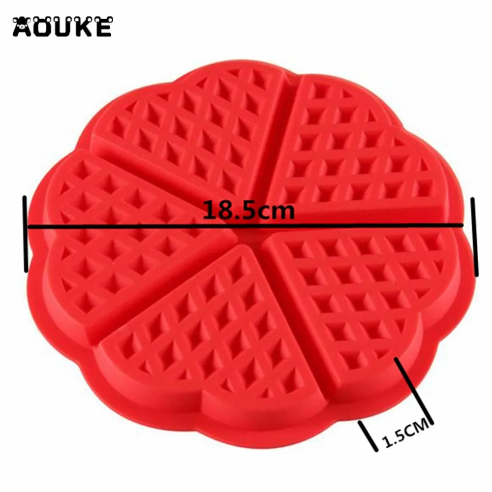 Сердце Круглый вафельный силиконовые формы Кондитерские Торт Шоколад Плесень