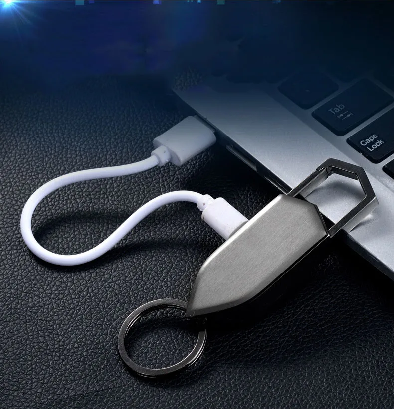 Защита окружающей среды usb зарядка Ветрозащитный прикуриватель Сменный вольфрамовый провод брелок прикуриватель