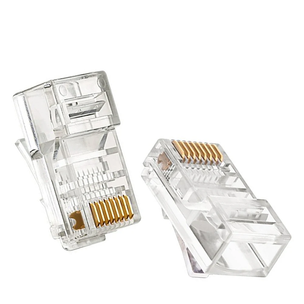 Cat5e RJ45 8P8C Plug UTP Connector 3U gold plating 100pcs/lot | Компьютеры и офис
