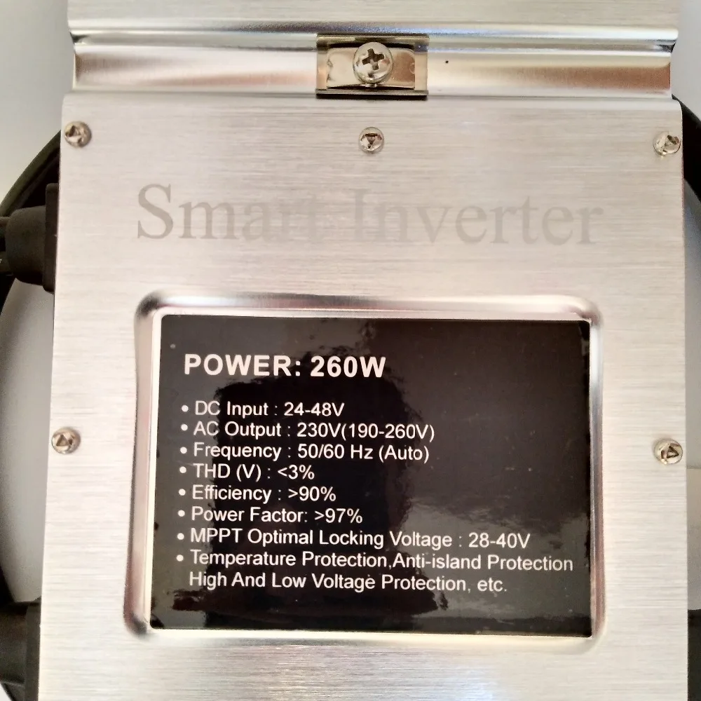 Водонепроницаемый IP67 250W 260W 24 45V DC Вход AC 220V или 110V выход Солнечная Сетка галстук