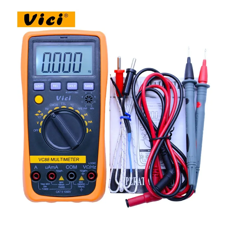 VICI VC88 3 3/4 Цифровой мультиметр автоматический диапазон DMM w/Температура Емкость