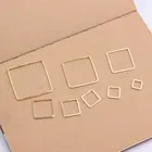 10 шт. Золотаябелая K квадратная Подвеска для изготовления сережек своими руками, коннектор для сережек, фурнитура ювелирные аксессуары, 8 размеров, оптовая продажа