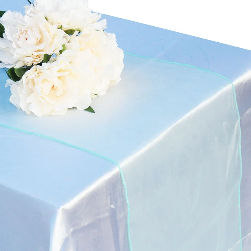 mint green 31 цвет узкая скатерть из органзы мягкий отвесный стул с обивкой банты Swag Свадебные События рождественские вечерние домашний банкетный стол Декор 1" x 108" - Цвет: mint green