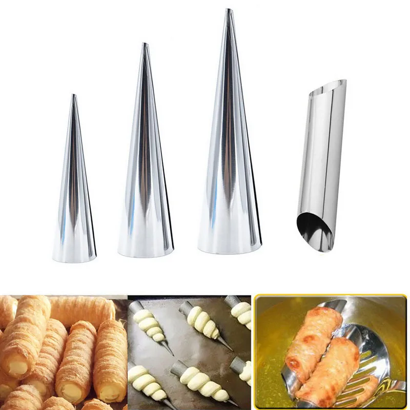 IVYSHION 5 шт DIY конусы для выпечки спиральных Круассанов трубы роговой КРЕМ формы из