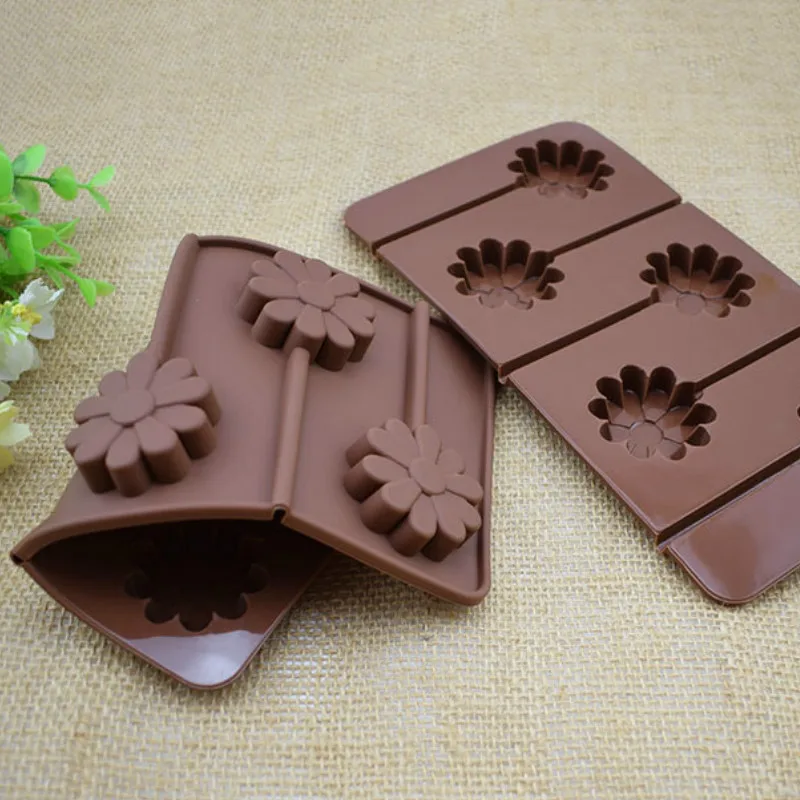 Форма для леденцов 5 цветов форма из силикагеля шоколадных тортов выпечки
