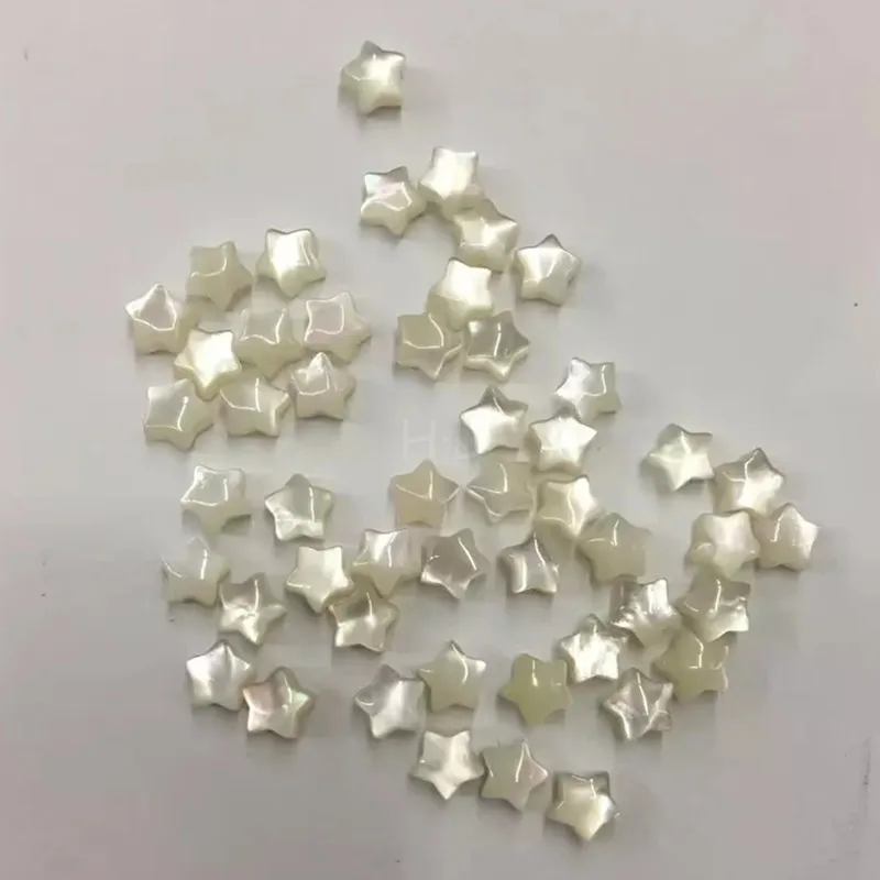 50 шт./лот Розовая/белая/желтая/черная звезда из натуральной перламутровой