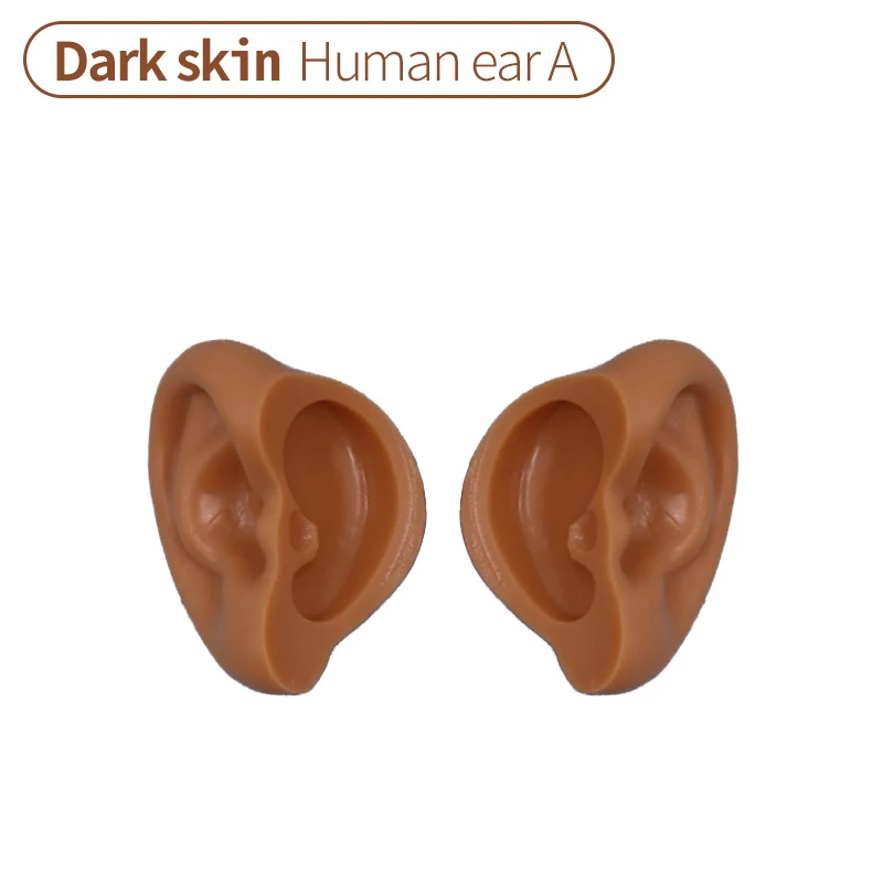Dark-skin-Human-earA Blyth кукла ухо человеческие уши, эльф Уши установлен с глиной, не требуется резки белая кожа, загар кожа, темная кожа, натуральная кожа - Цвет: Dark-skin-Human-earA