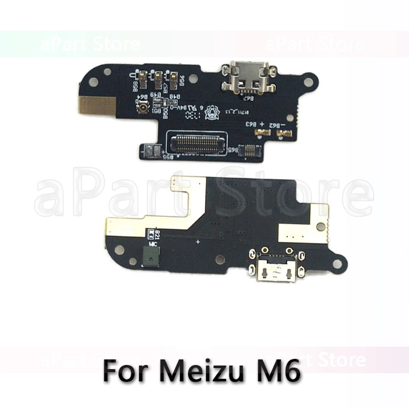 M6 USB Charging Port Charger Dock Connector Flex Cable For Meizu M1 M2 M3 M3s M5 M5s M6 Note Mini U10 U20 Original Phone Parts - Цвет: M6