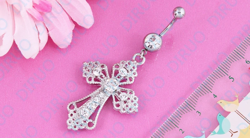 Кольцо для пирсинга пупка женское ювелирное изделие из хирургической стали с