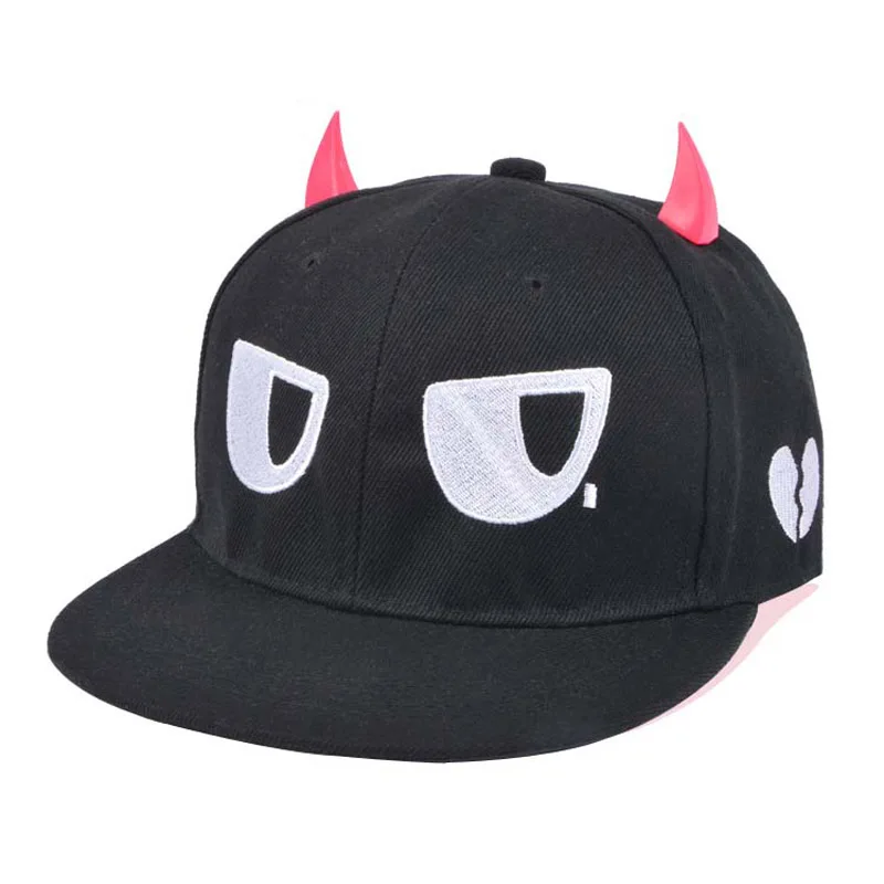 Devil Рога женские хип хоп бейсболка хлопок Защита от солнца капот экран Cap мужские