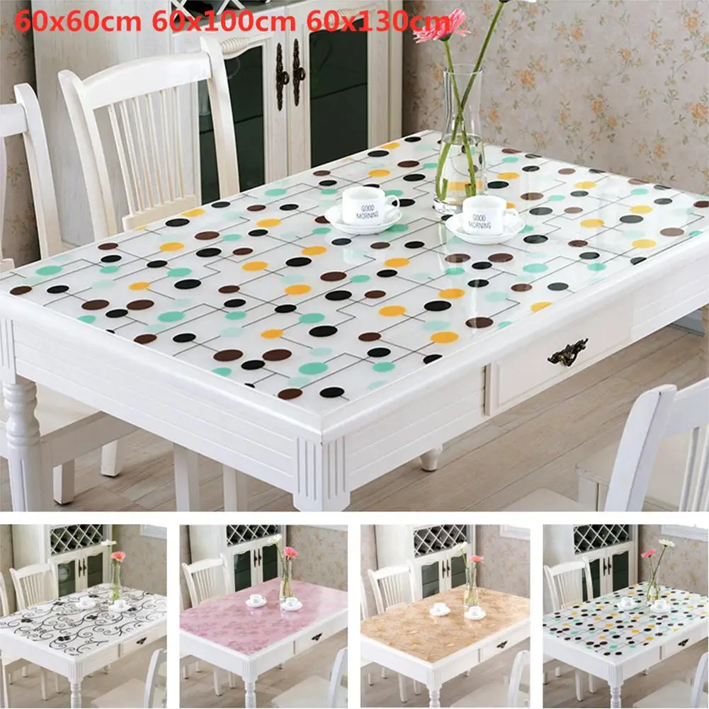 DSstyles Водонепроницаемый Мягкий стеклянный домашний стол покрытие с элегантным
