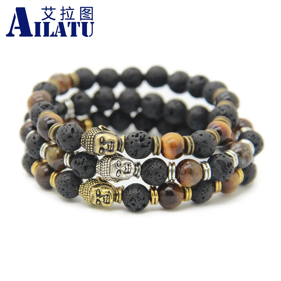 Ailatu оптовые бусы из лавы мужские Будда Йога браслет|yoga bracelet|bracelet wholesalewholesale bracelets |
