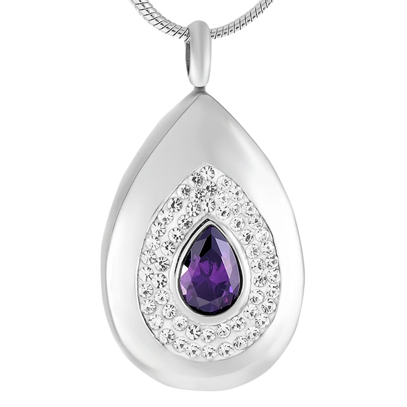 LKJ9392 The Purple Eye 20x29 мм нержавеющая сталь кремационные украшения для золы сувенир