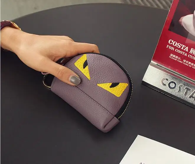 Новый Натуральная Кожа Вышивка Pattern Женщины Брелок Кошельки Моды Монета Кошелек