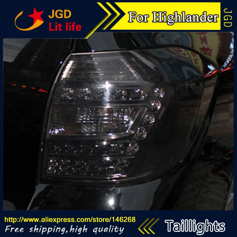 Автомобильный Стайлинг задние фары для Toyota Highlander 2009 2010 2011 светодиодная задняя