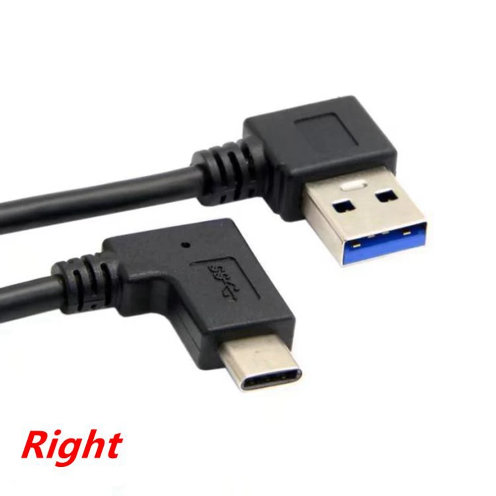 30 см USB 3,1 type C USB-C под углом вверх и вниз и влево и вправо под углом 90 градусов Мужской кабель для передачи данных для Macbook и планшета и мобильного телефона - Цвет: Right
