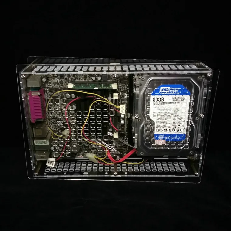 ITX прозрачный мини компьютерный корпус Промышленная материнская плата шасси