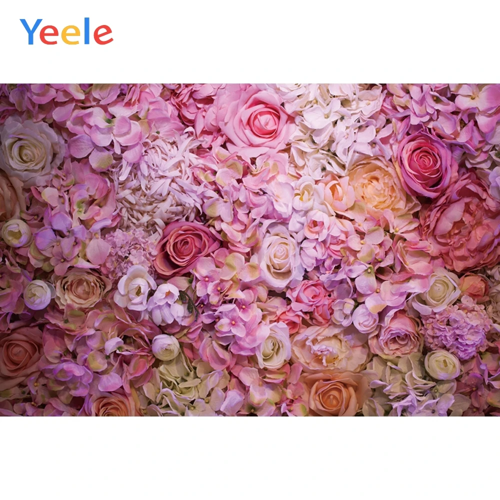 Yeele цветы фон Розовые розы чистые лепестки Свадебные фотосессии для фотосъемки