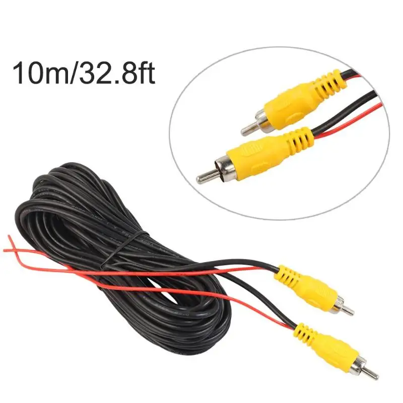 

10/12/15/20M RCA Video Cable Car Reverse Rear View Parking Camera Video Cable with Detection Wire Audio Converter Cable