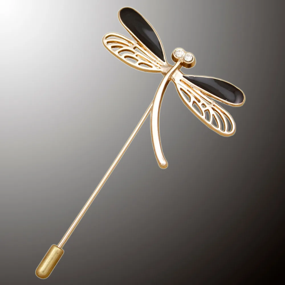Эмалированная брошь в виде насекомого стрекозы булавки для лацкана галстука