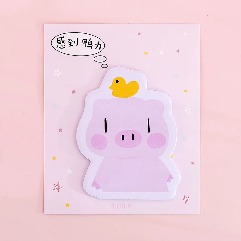 Duck force pig 1 шт. милый розовый поросенок форма блокнот для заметок студенческий планировщик этикетка для сообщений наклейки Школьные рекламные принадлежности Kawaii канцелярские принадлежности - Цвет: Duck force pig