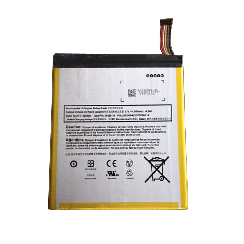 

3830mah Kindle Fire HD 10 battery for amazon B00VKIY9RG Fire HD 10.1 SR87CV SR87MC 58-000119 ST10 ST10A 26s1008 batteries