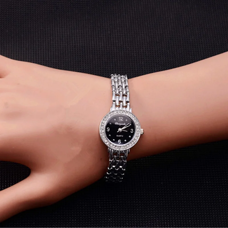 Fashion Women's Watches Luxury Rhinestone Silver Watch Women Bracelet Ladies Clock reloj mujer zegarek damski | Наручные часы