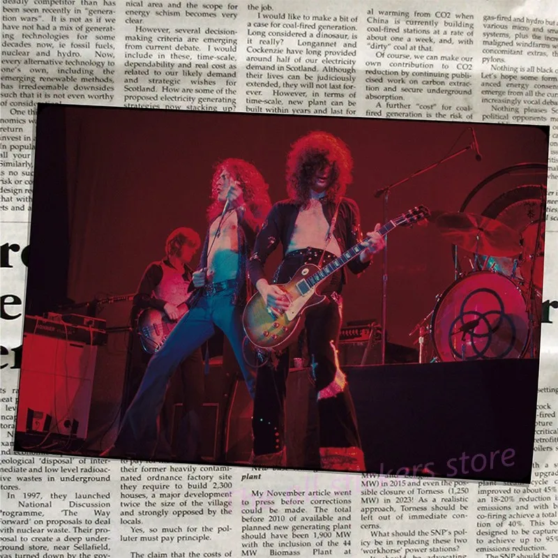 Led Zeppelin рок-музыка постеры для украшения дома винтажные стильные настенные наклейки Abooly бренд/6027