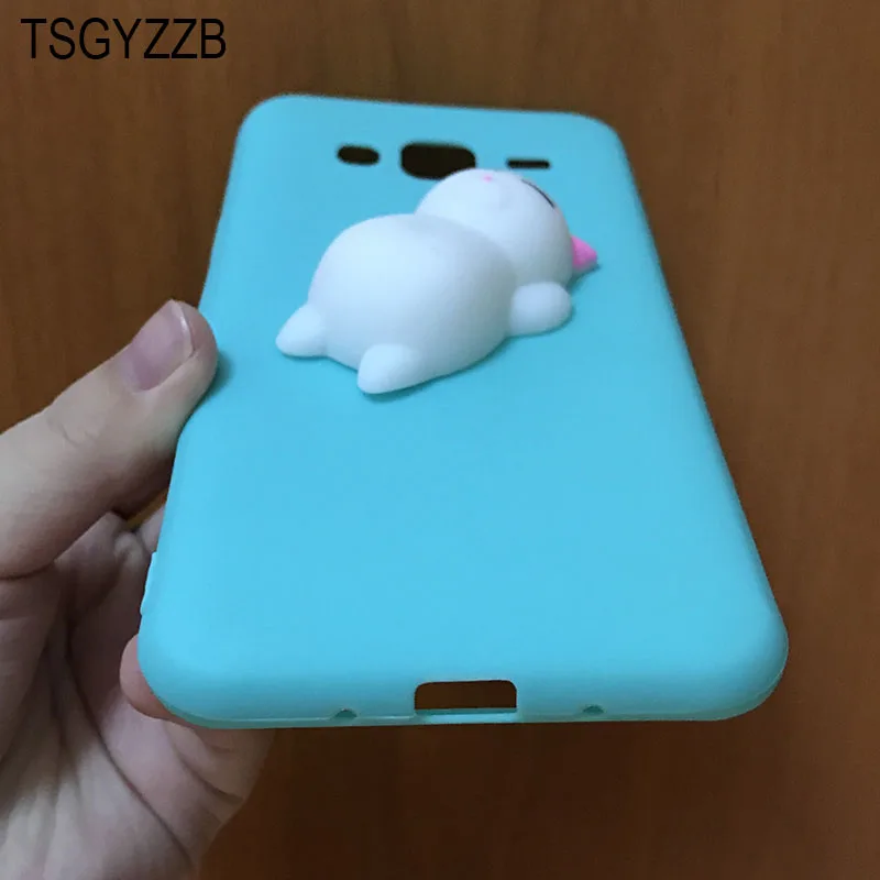 Мягкий чехол из ТПУ с медленно восстанавливающим форму котом для Samsung Galaxy J3 2016 J310