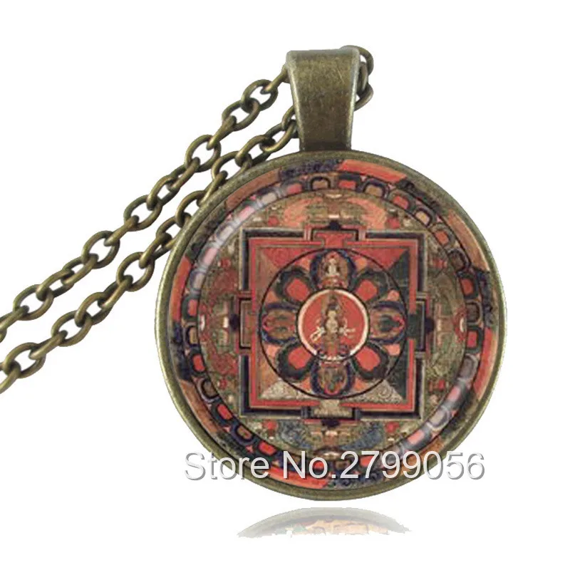 Sri Yantra ожерелье Сакральная Геометрическая подвеска чакра буддийские рейки