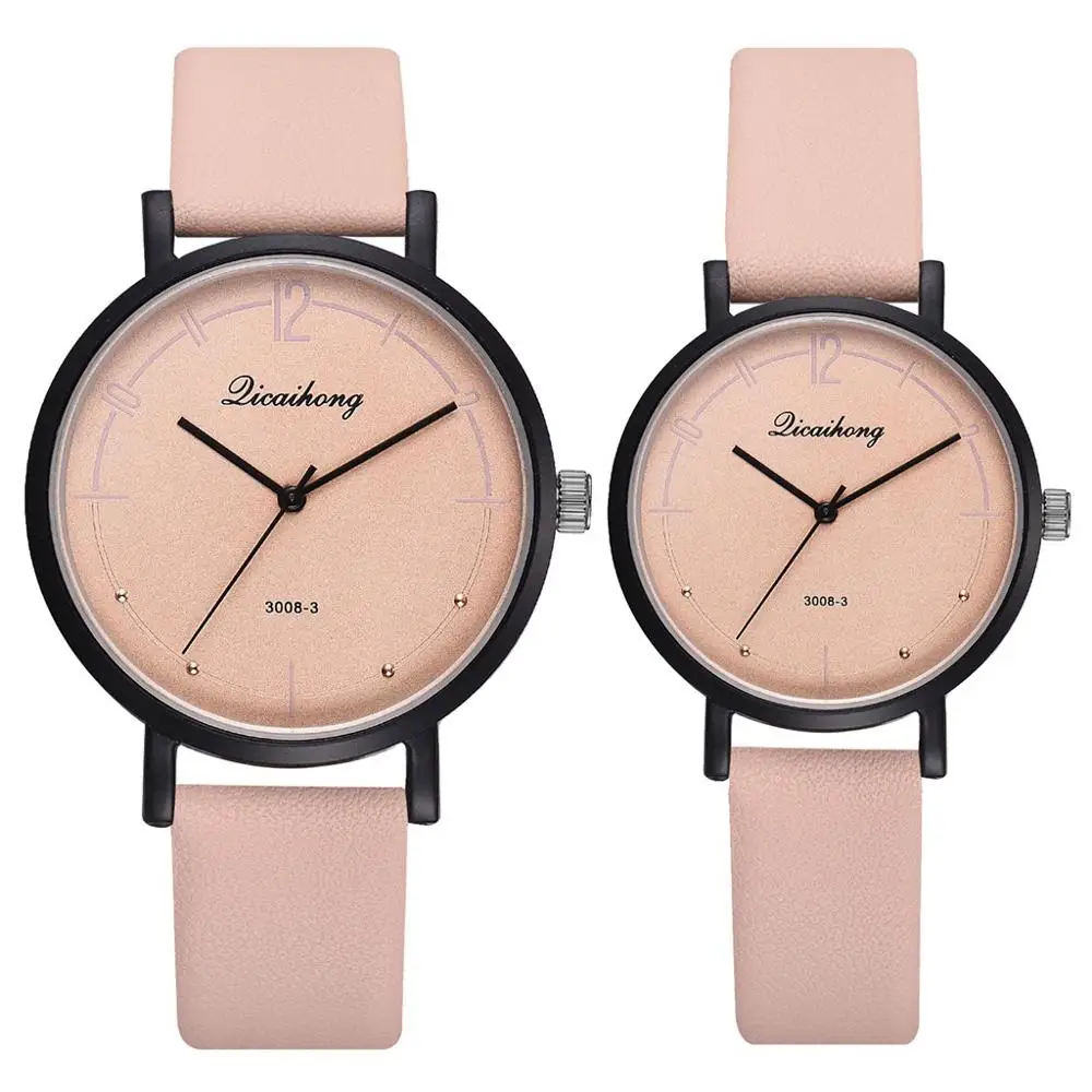 3492 Beige Модные парные часы, набор, для женщин и мужчин, кожа, кварцевые часы, ретро стиль, ремень, женские спортивные наручные часы, Прямая поставка, Relogio Masculino - Цвет: 3492 Beige
