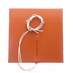 Термостатический силиконовый подогреватель DuoWeiSi, запчасти для 3D-принтера 25x25 см, 1224110120220 В, 200300400500 Вт, 250*250 мм