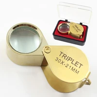 30x 21mm pocket jeweler loupe magnifier with exquisite box portable magnifying glass for jewelry coins stamps antiques gold