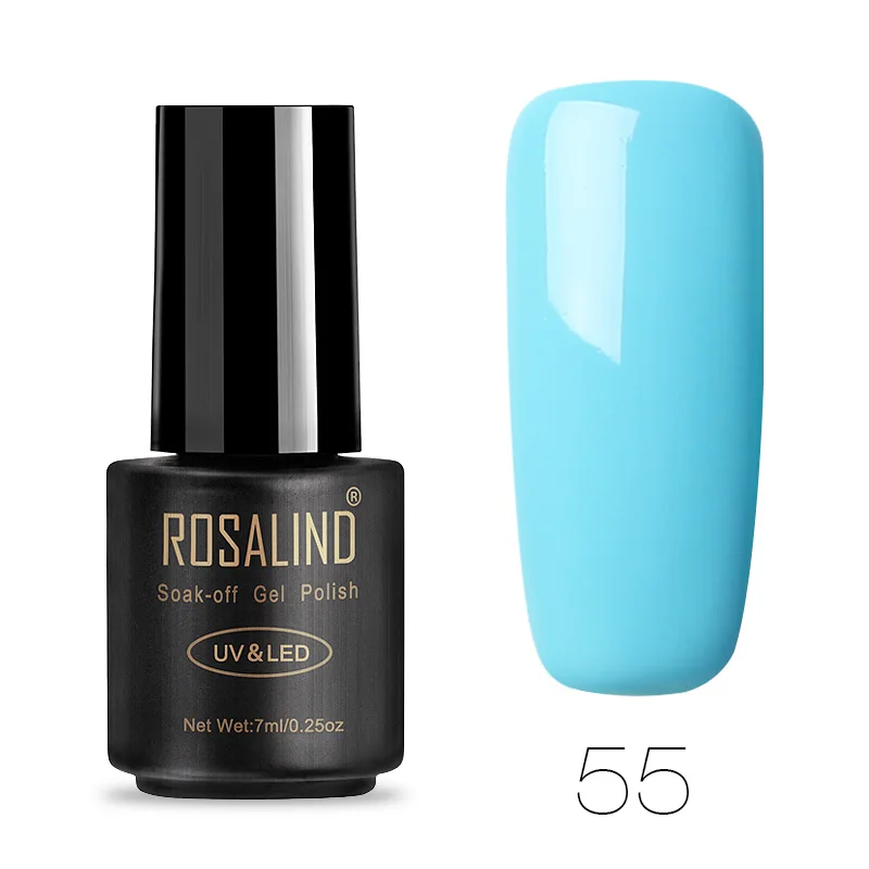 55 ROSALIND набор гель-лаков для ногтей 58 Vernis полуперманентный УФ 7 мл маникюр Дизайн ногтей для гель гибрид исчезает поли гель лак - Цвет: 55