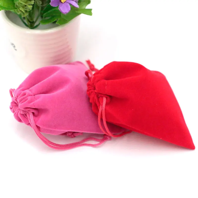 

Wholesale 50pcs/lot 10x12cm Large Drawstring Bags Multi Color Solid Useful Velvet Nice Jewelry Packaging Bags Gift Pouch Cheap