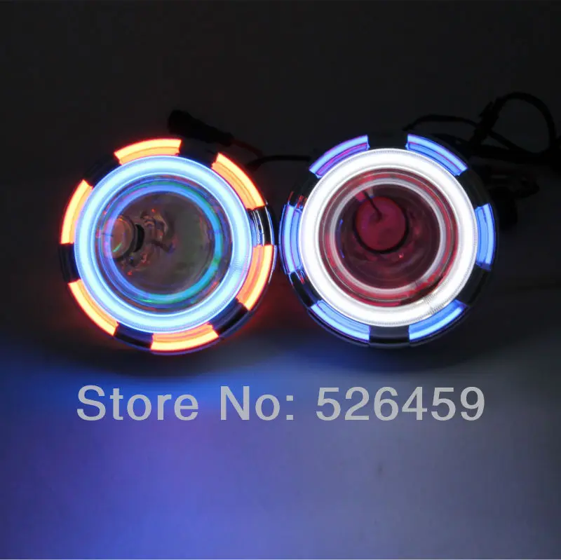 3 дюйма bi xenon HID объектив проектора H1 H7 H4 H13 9007 9005 9006 двойной угол глаз автомобиля