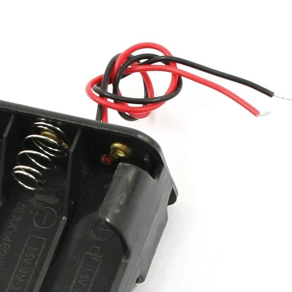 15 см провод двухслойный черный пластик 6x1 5 V корпус держатель для батарей аа #8| |