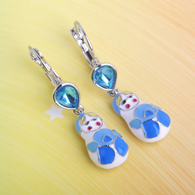 Горячая Распродажа Русская Матрешка серьги подвески для женщин девушек эмаль