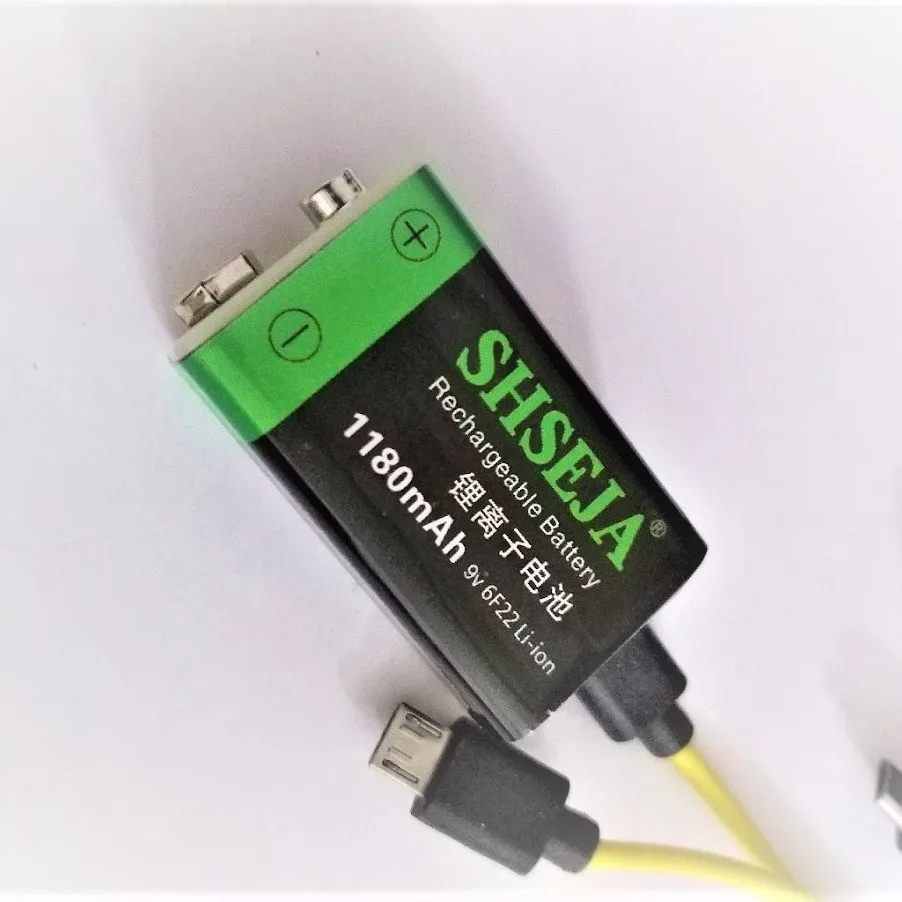 Аккумуляторная батарея Lipo с micro USB 1180 мА · ч 9 в | Электроника