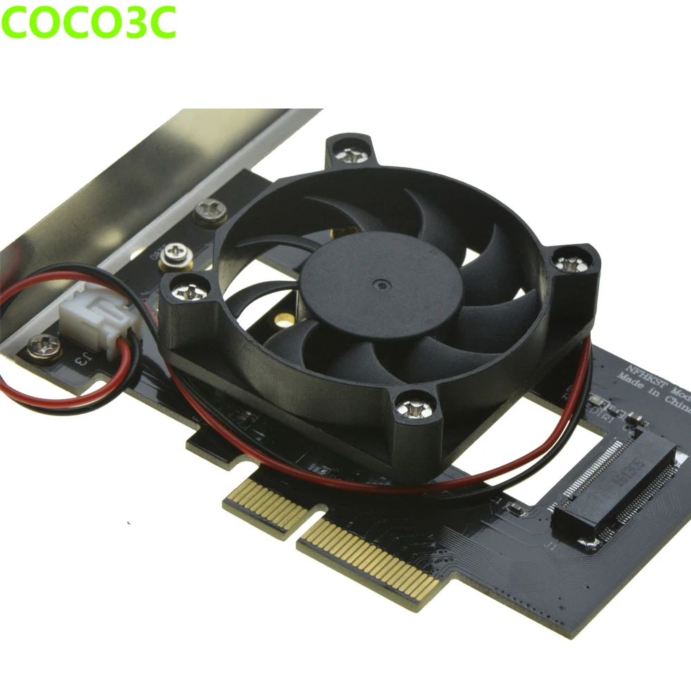 M Key M.2 SSD Adapter for SAMSUNG 950 PRO SM951 NGFF PCI express slot to Desktop PCIe 4x Card with Fan Coolling | Компьютеры и офис